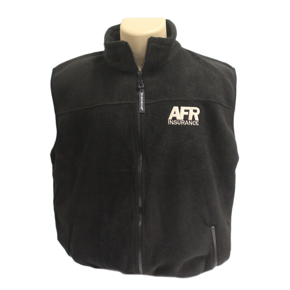 Tri-Mountain Fleece Vest - Black
