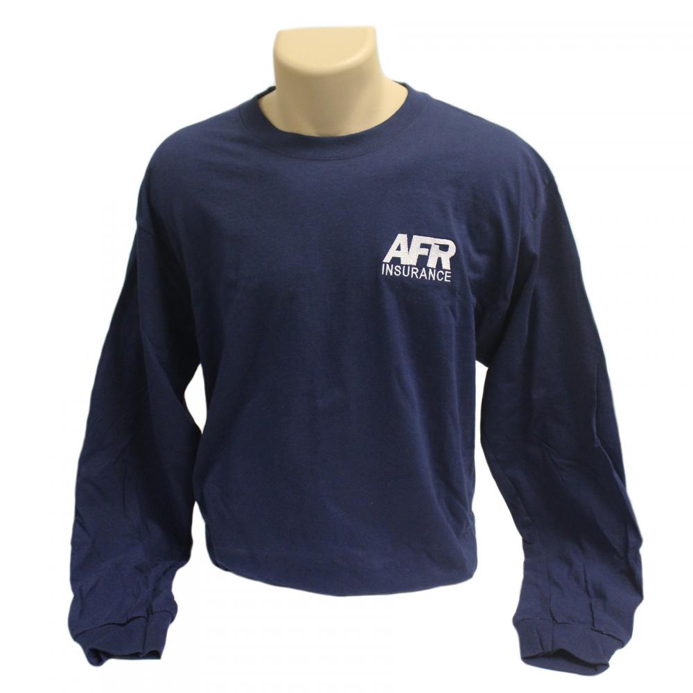 Port & Co Long Sleeve T-Shirt - Navy Blue