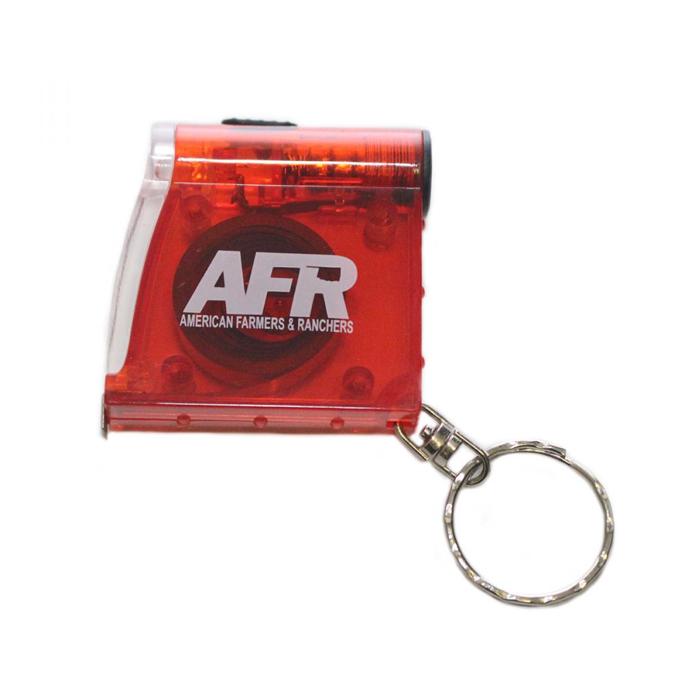 Tape Measure Keychain - Red