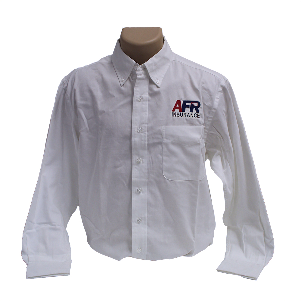 Men's Button Up Long Sleeve White