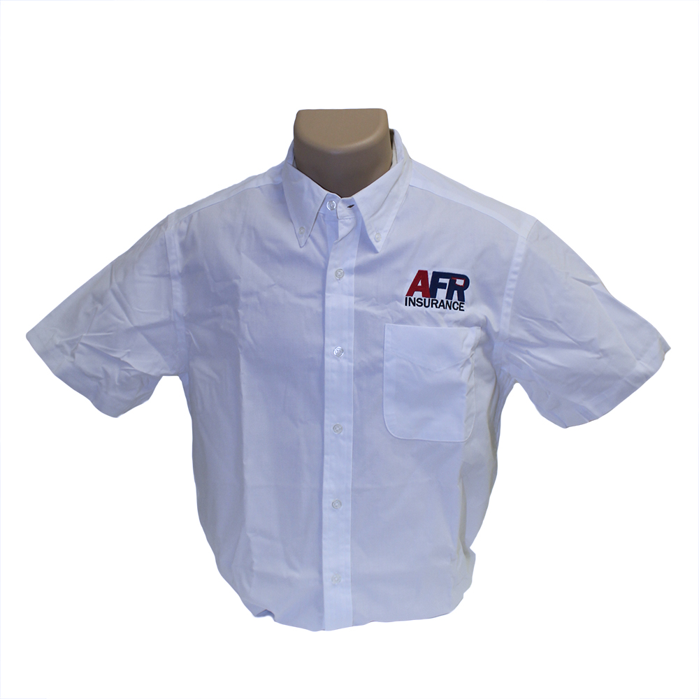 Men's Button Up Short Sleeve White