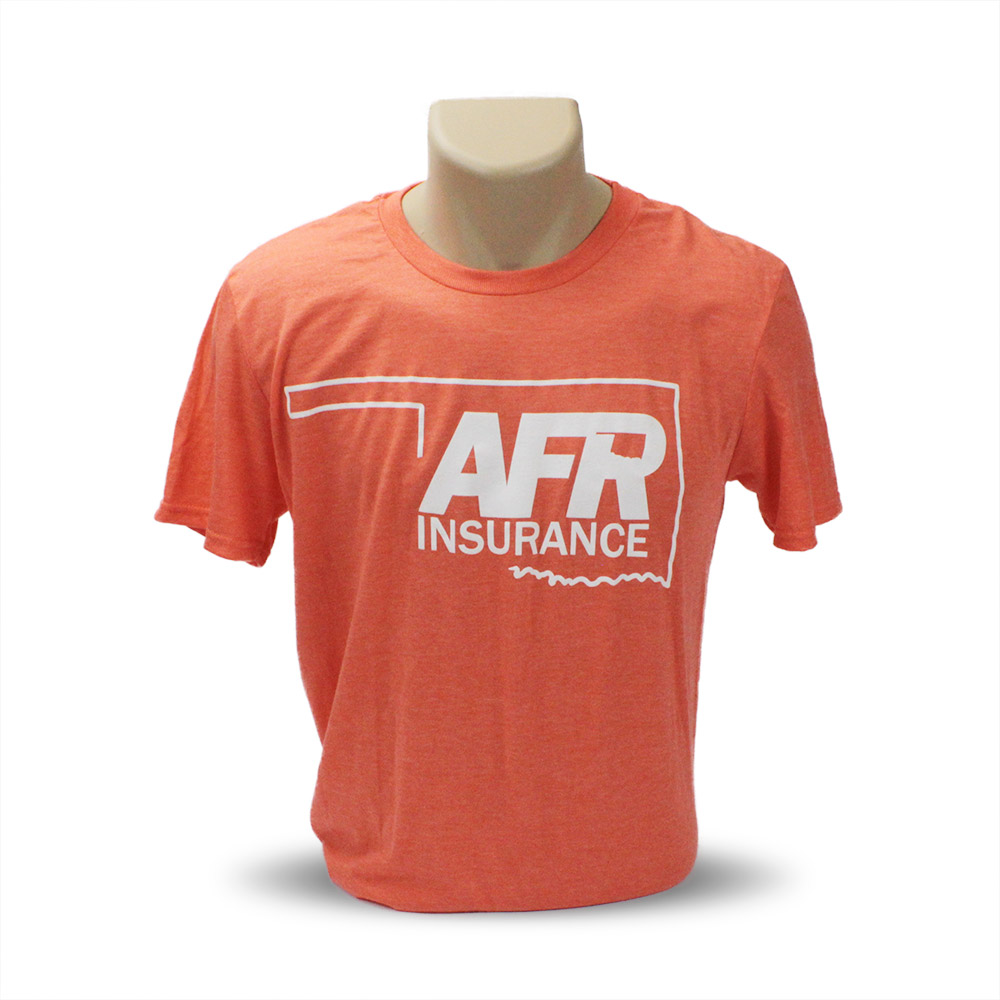 Heather Orange State Logo T-Shirt